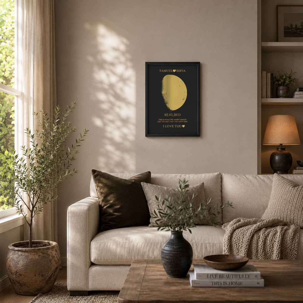 CUSTOM ART REAL MOON PHASE