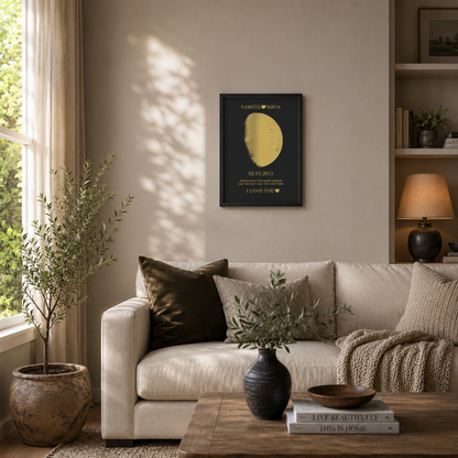 CUSTOM ART REAL MOON PHASE