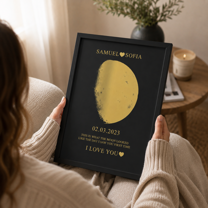 CUSTOM ART REAL MOON PHASE